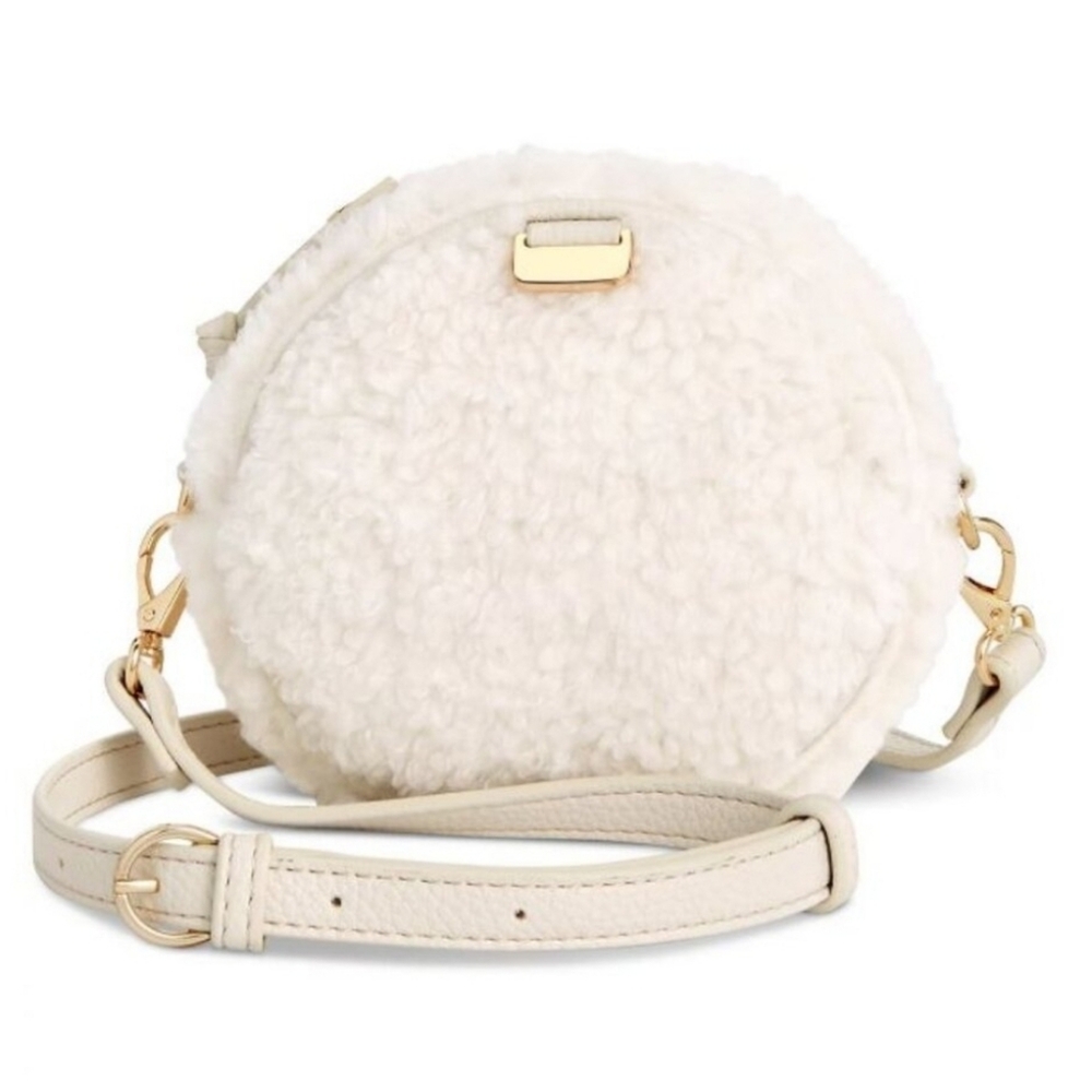 On 34th Off-White Sherpa Kelbyy Crossbody Bag. NWT